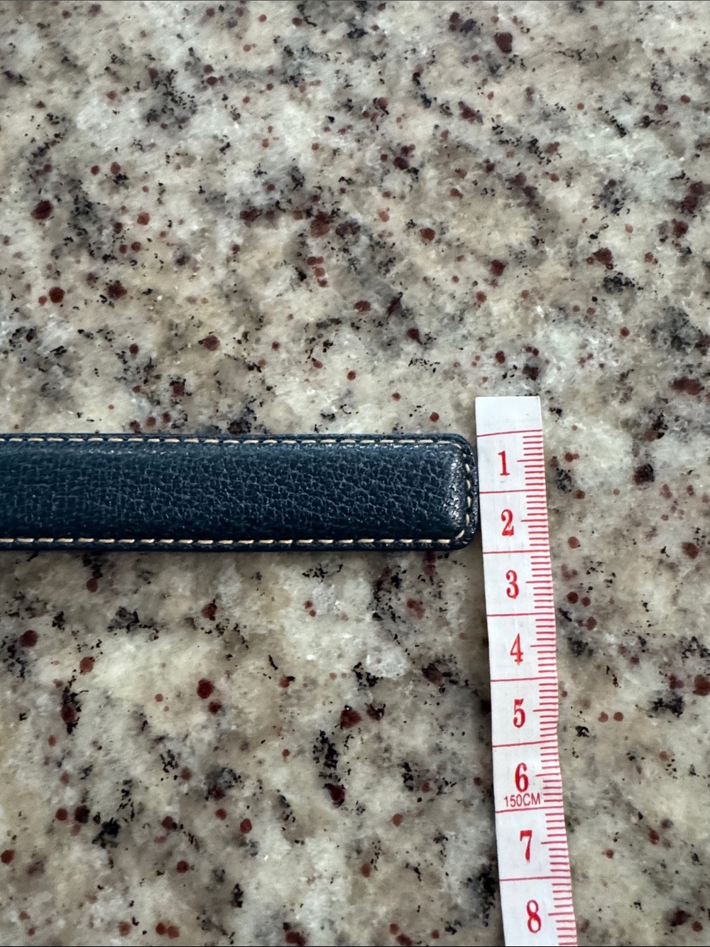 Leather Belt in Dark Blue - Picture 8 of 10